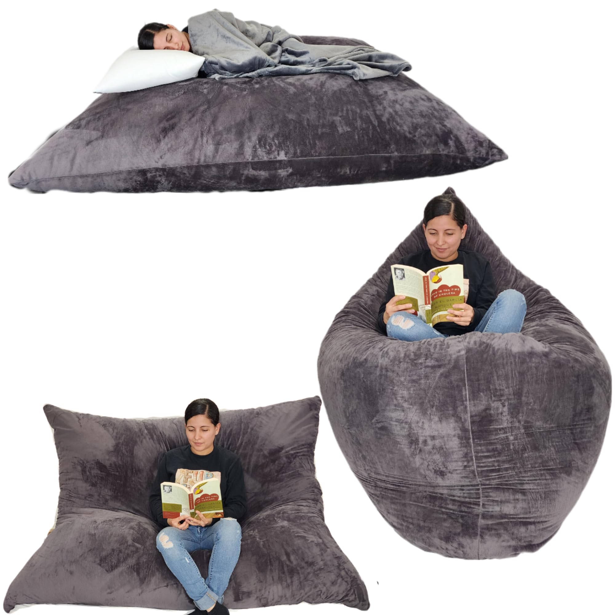 Crash Pad, Multipurpose Chair Bed for Adults and Kids, Stylish & Comfy, Adjustable, Ideal for Lounging, Sleeping, Living Room and Bedroom, 40 LBS High-Density Foam Made in USA.