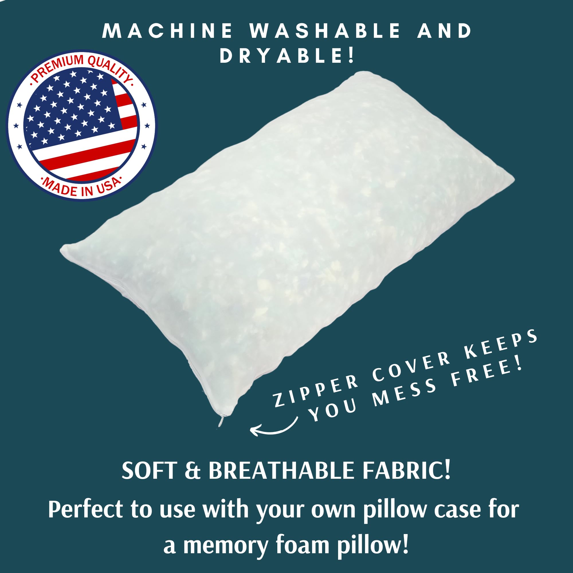 Shredded Memory Foam, Made in USA, Bean Bag Refill, Stuffing for Couch, Filler for Chair and Pillow, Filling for Cushions.