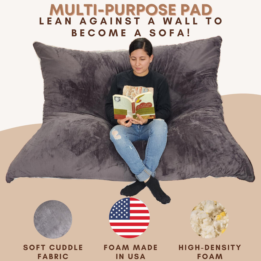 Crash Pad, Multipurpose Chair Bed for Adults and Kids, Stylish & Comfy, Adjustable, Ideal for Lounging, Sleeping, Living Room and Bedroom, 40 LBS High-Density Foam Made in USA.
