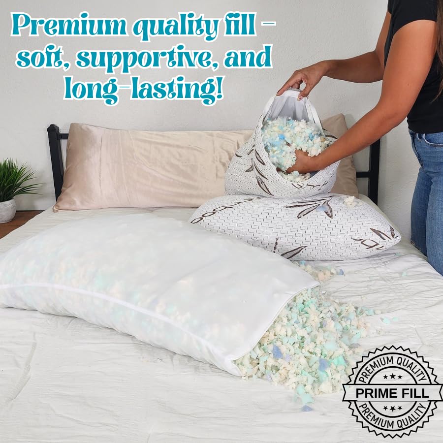 Shredded Memory Foam, Made in USA, Bean Bag Refill, Stuffing for Couch, Filler for Chair and Pillow, Filling for Cushions.