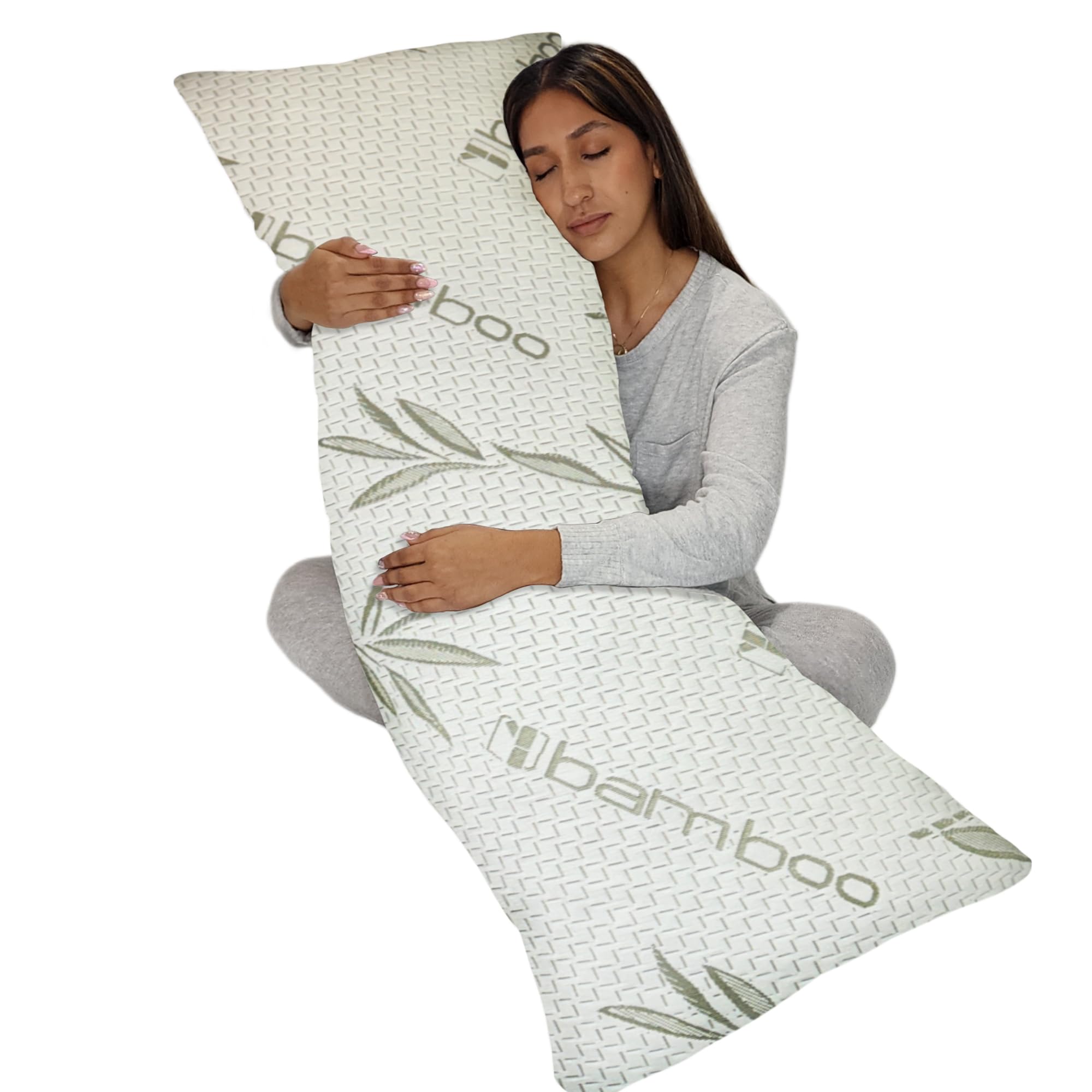 Green Bamboo Shredded Gel Memory Foam and Fiber Blend Pillow