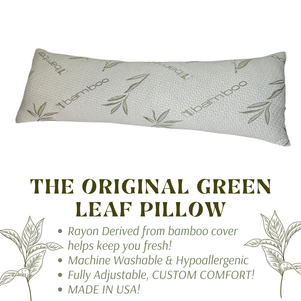 Green Bamboo Shredded Gel Memory Foam and Fiber Blend Pillow